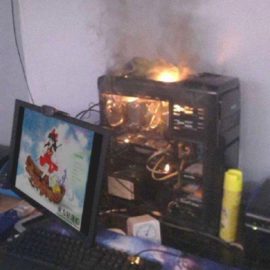 pc on fire